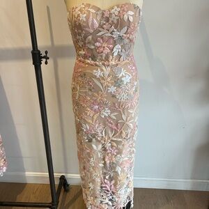 Floral Strapless Dress